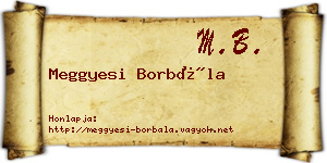 Meggyesi Borbála névjegykártya